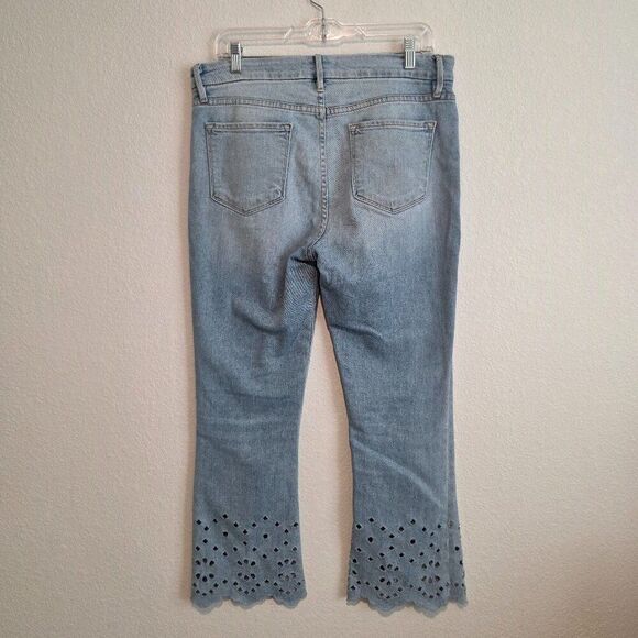 Frame Le Crop Eyelet Hem Mini Boot Jeans Size 31 - Picture 2 of 4